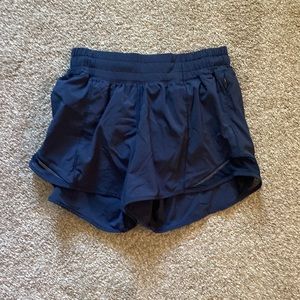 Navy Lulu Lemon Hotty Hot Shorts